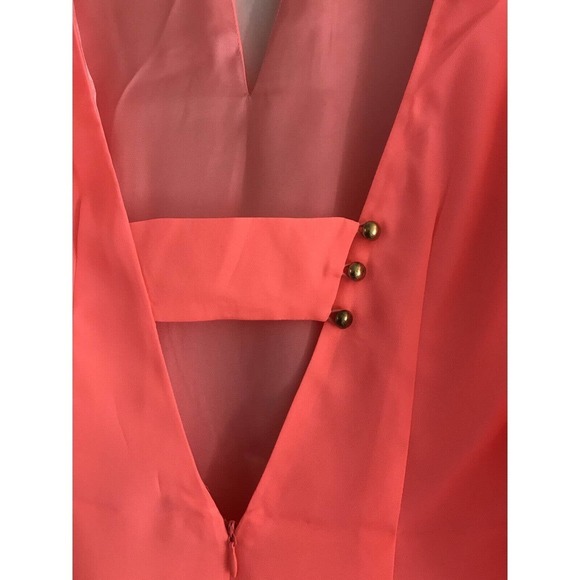 Ark & Co | Cutout Mini Dress Size S Pink 3/4 Puff Sleeves Open Back - Picture 5 of 12